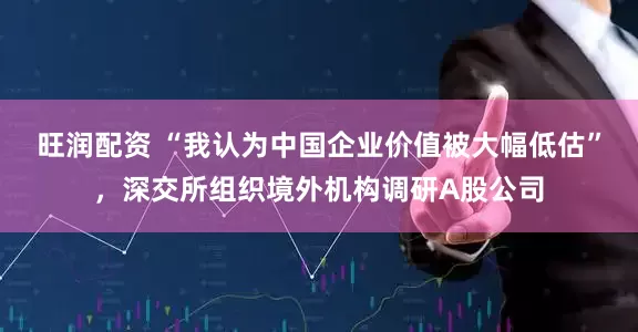 旺润配资 “我认为中国企业价值被大幅低估”，深交所组织境外机构调研A股公司